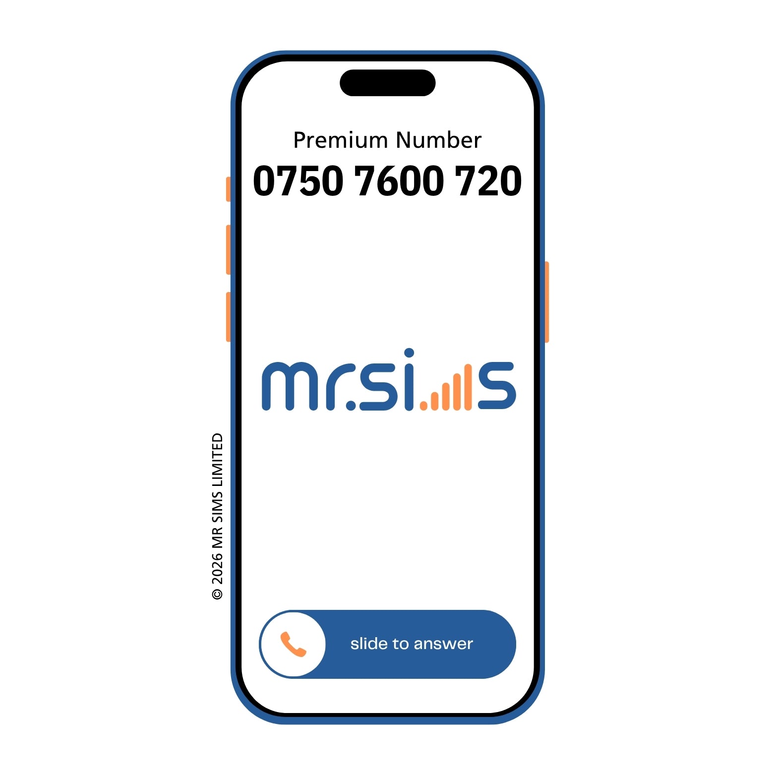 Memorable Gold VIP UK mobile number 07507600720, MR.SIMS Premium Series pay-as-you-go SIM card for business or personal use